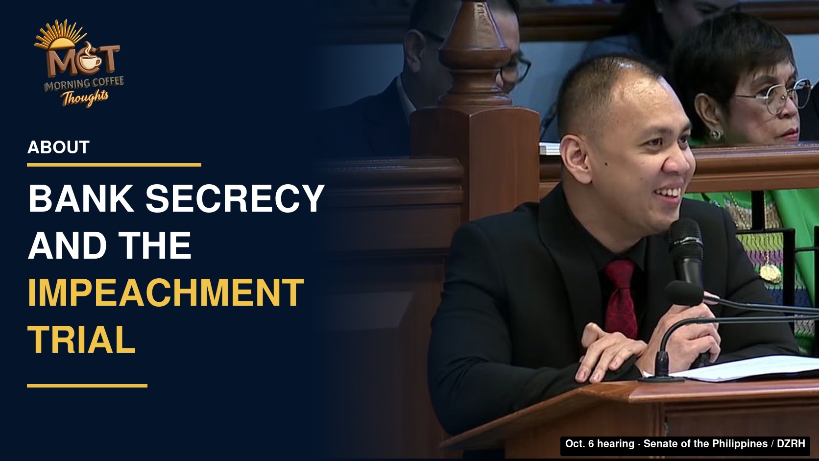 Prosecutor James Bryan Ibrahim Alih at the October 6, 2026 hearing. Photo: Senate of the Philippines / DZRH.