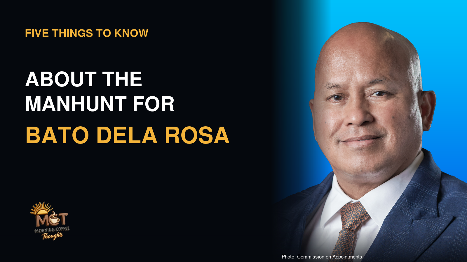 Official portrait of Senator Ronald Bato dela Rosa from the Commission on Appointments.