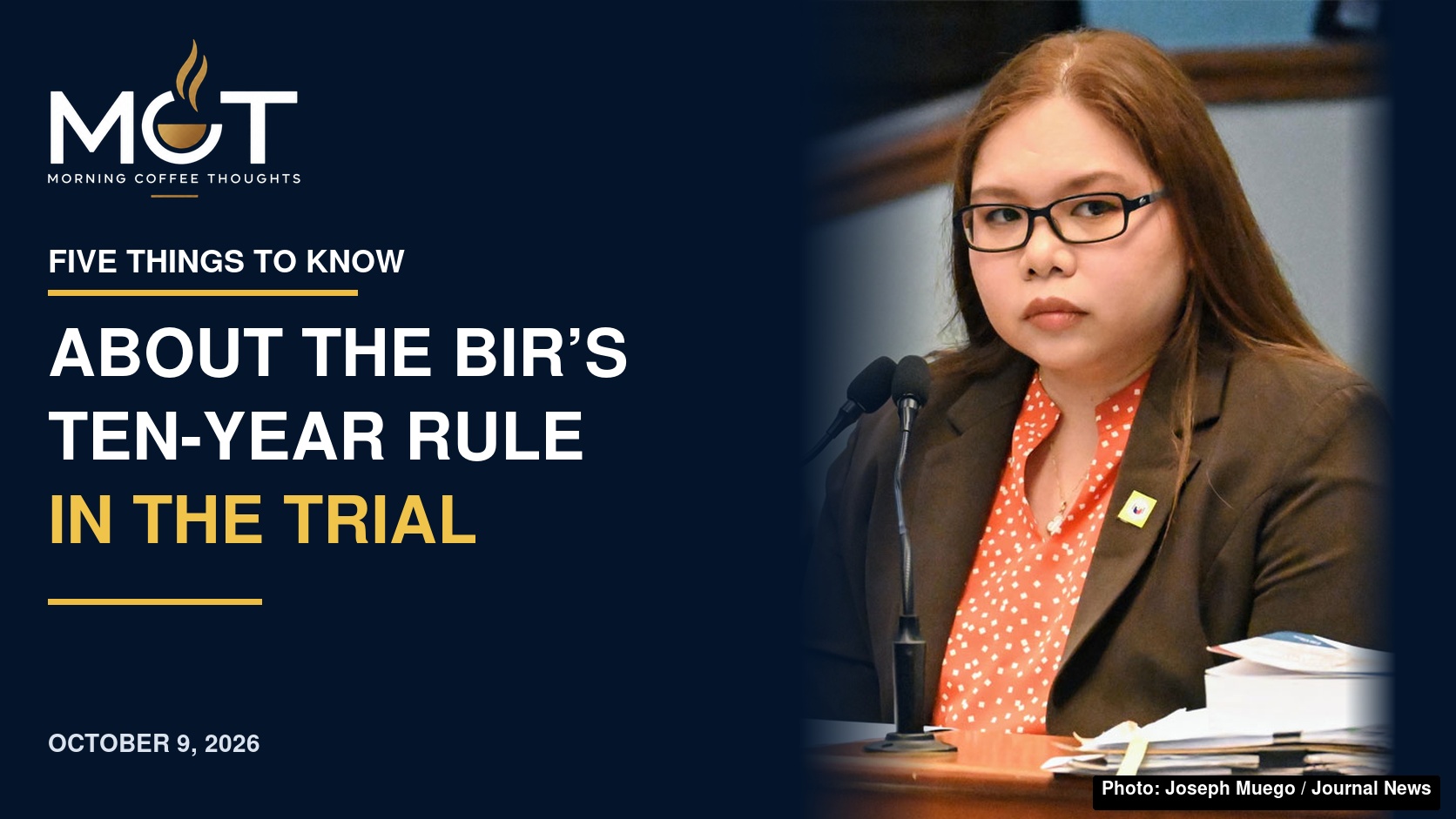 Anne Loraine Garcia-Marquez during the October 9, 2026 impeachment hearing. Photo: Joseph Muego / Journal News.
