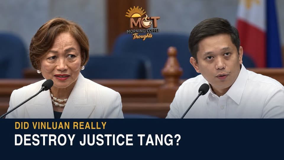 Retired Justice Amparo Cabotaje-Tang and Atty. Mark Vinluan beside the question DID VINLUAN REALLY DESTROY JUSTICE TANG?