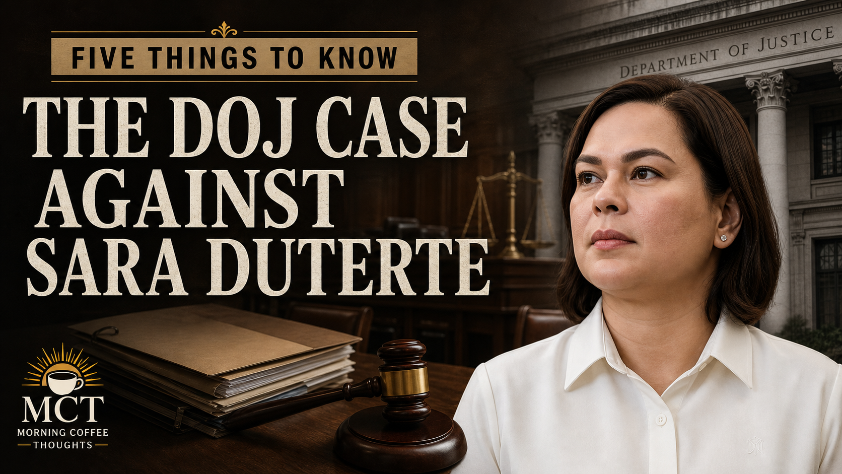 MCT cover for the explainer on the DOJ grave-threats case against Vice President Sara Duterte