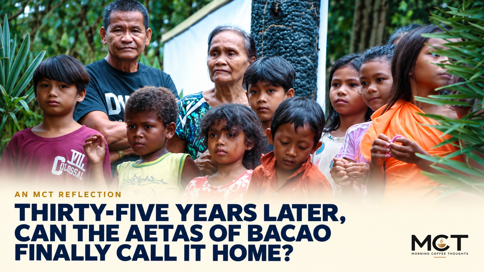 MCT Reflection cover showing Aeta adults and children, with the article title on a cream fade at the bottom and the MCT logo at lower right.