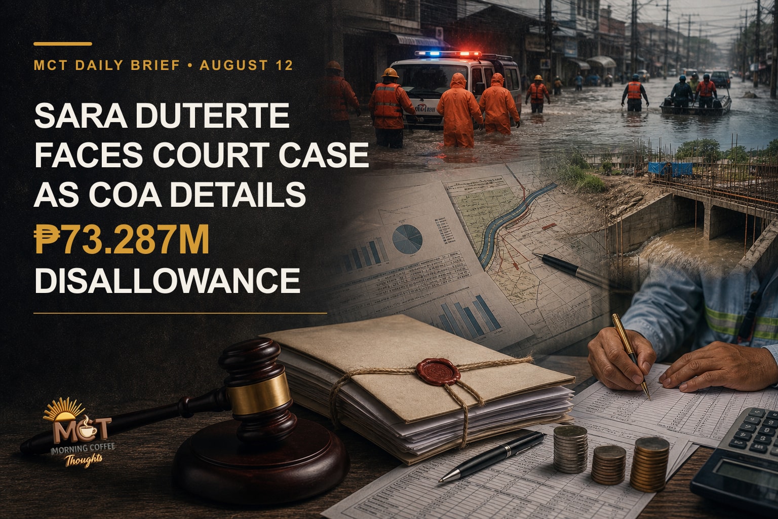 MCT Daily Brief cover: Sara Duterte faces court case as COA details ₱73.287 million disallowance