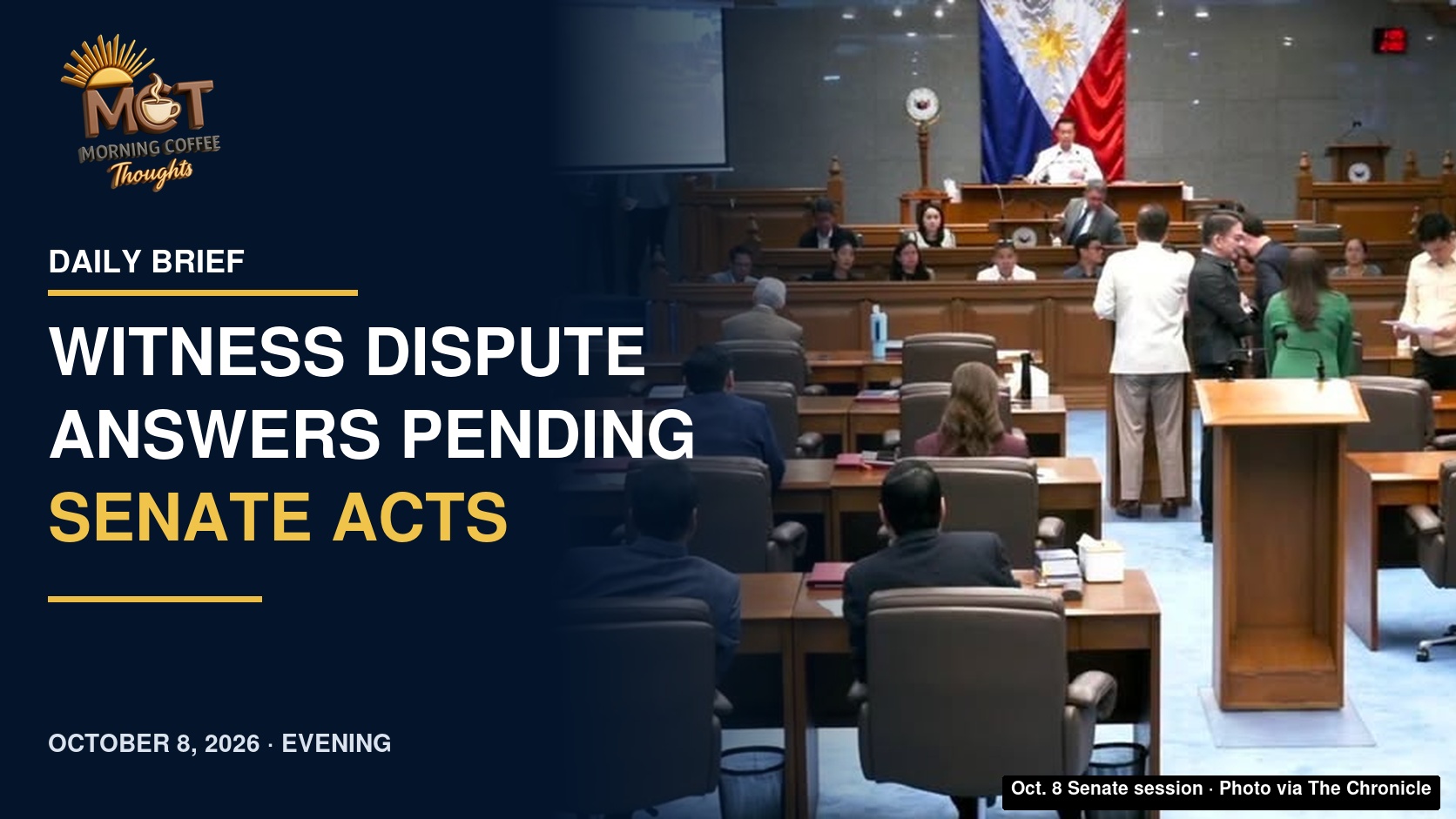 Senate plenary session on October 8, 2026. Photo via The Chronicle.