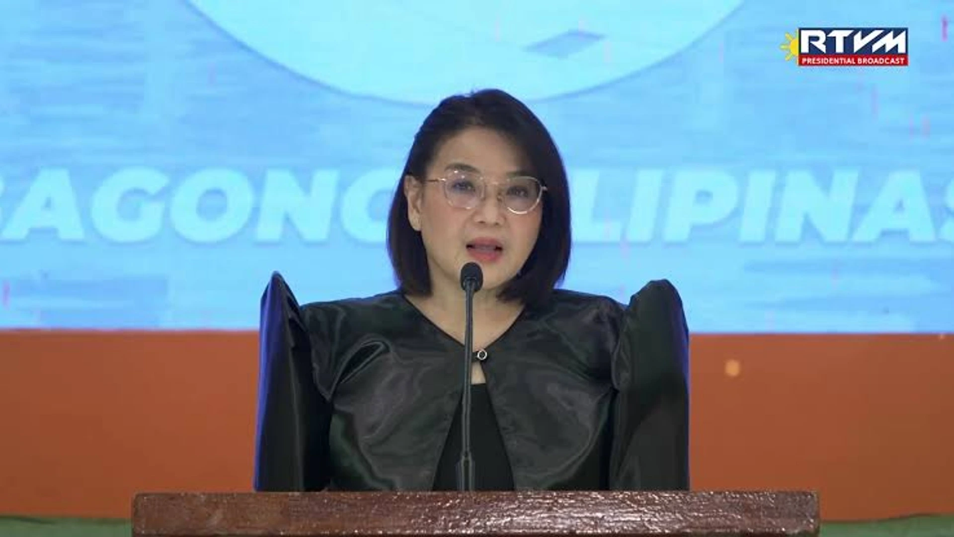 Claire Castro speaking at the October 27, 2026 press briefing in Cagayan de Oro City.